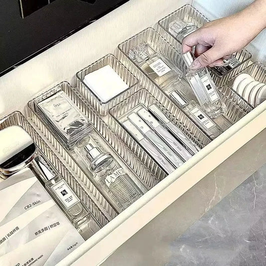 Clear Acrylic Makeup Organizer Set